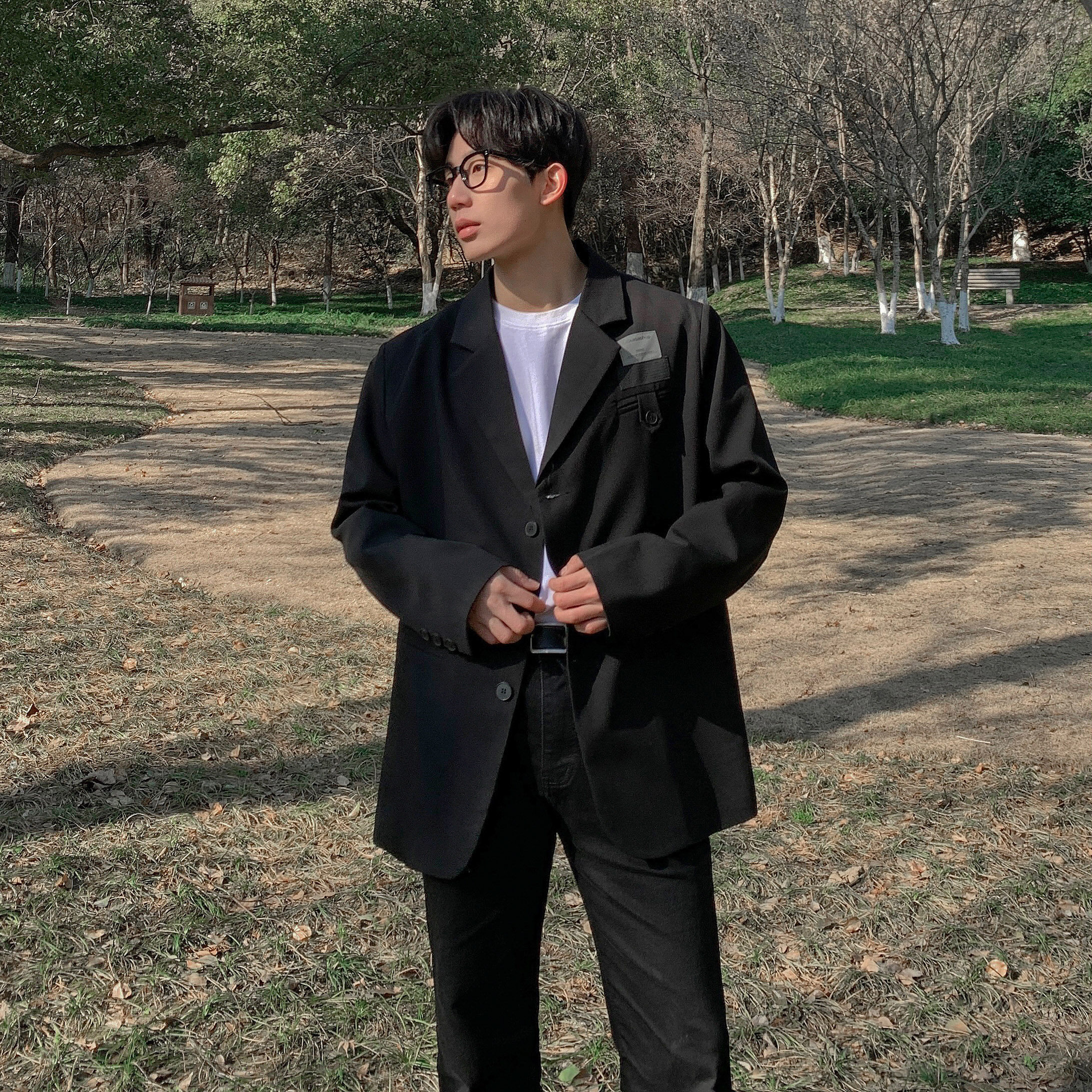 休闲西装外套男春秋季宽松上衣韩版男士套装雅痞帅小西服F501-P95,男装西服套装,电商A152