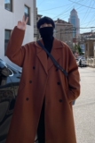 加厚毛呢大衣男2021潮流宽松ins韩版痞帅中长款呢子外套F36-P128，男装毛呢大衣，电商A152