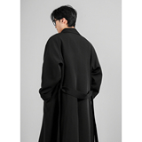 直播款2025春装新款双排扣男士中长款过膝风衣双排扣F380-P118，男装风衣，电商A152