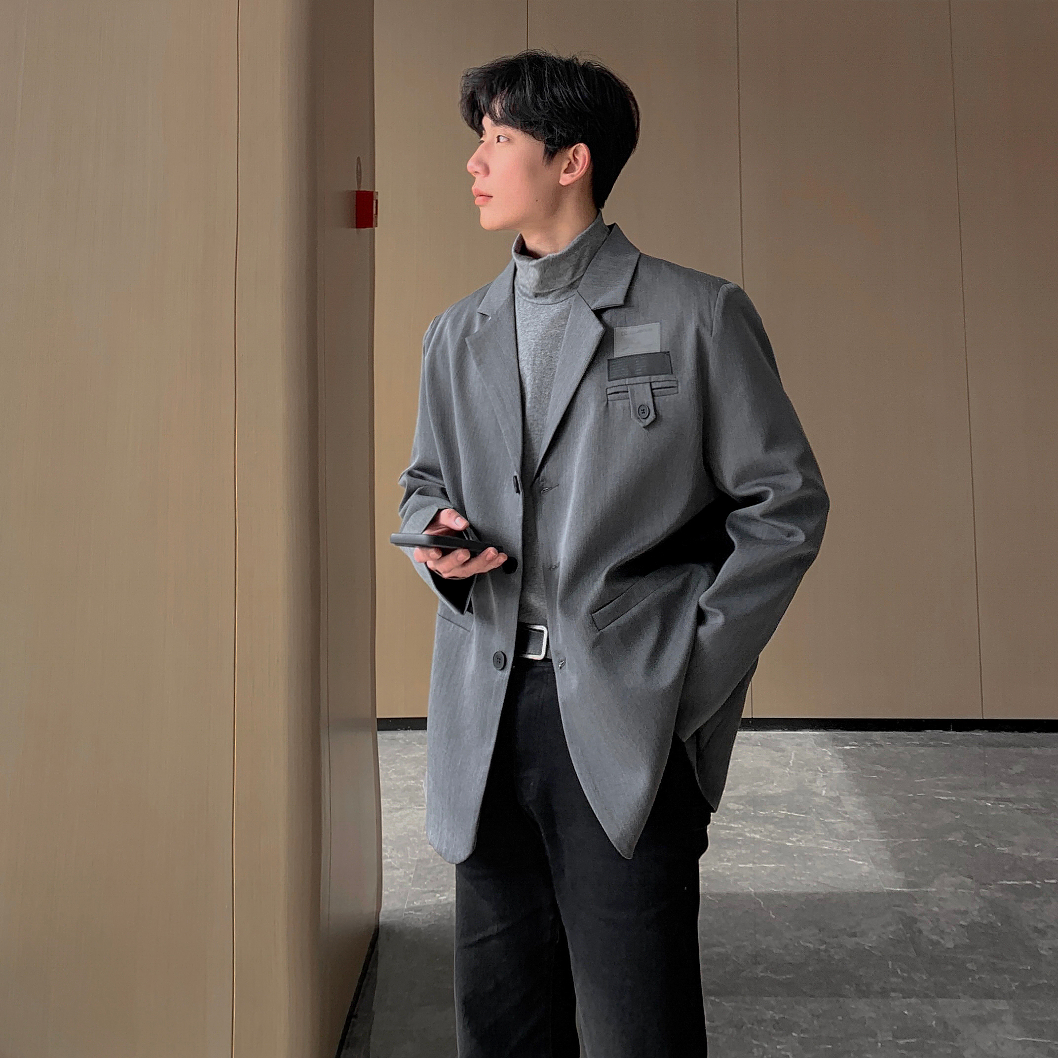 西装外套男款韩版高级感休闲百搭小西服春季潮帅气上衣F501-P95，男装西服套装，电商A152