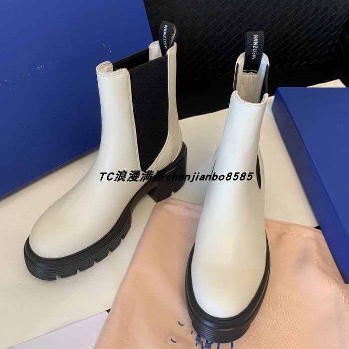 粗跟厚底增高短靴套筒轻盈女鞋