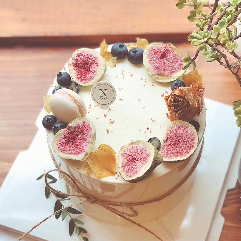 烘焙生日蛋糕装饰摆件无花果干派对甜品装扮简约小清新森系