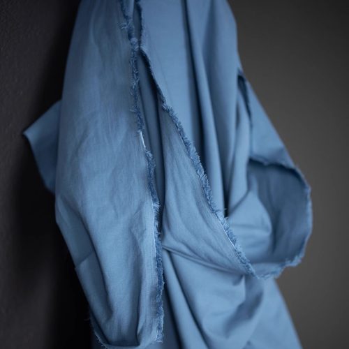 阿尔菲蓝有机棉汉麻混纺布