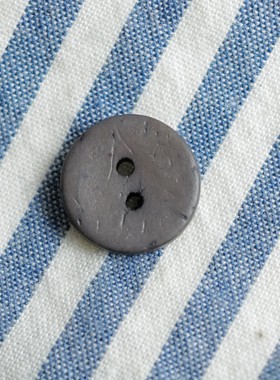 12mm半一颗价德国JIM简洁百搭气质好平滑水泥灰色椰壳材质纽扣