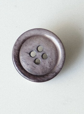 20mm一颗价格英国Textile Garden雾霾浅灰色抛光骨材质光亮纽扣