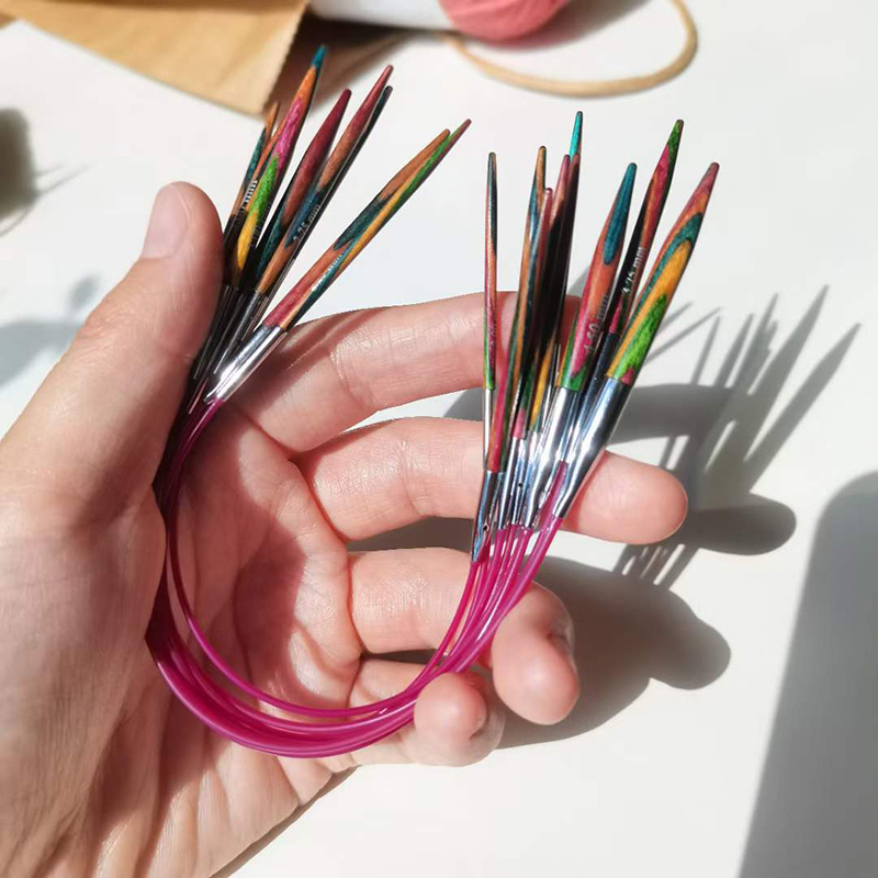 KnitPro symfonie 袖子针 彩木系列原装进口袜子袖子针环形编织针