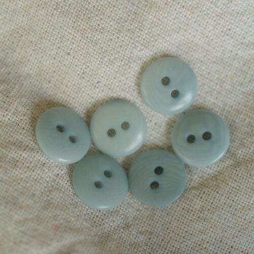 象牙棕榈简洁水粉蓝纽扣11mm