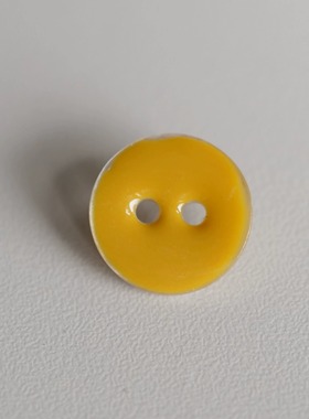 13mm一颗价格英国Textile Garden光亮明黄色树脂包裹贝壳纽扣