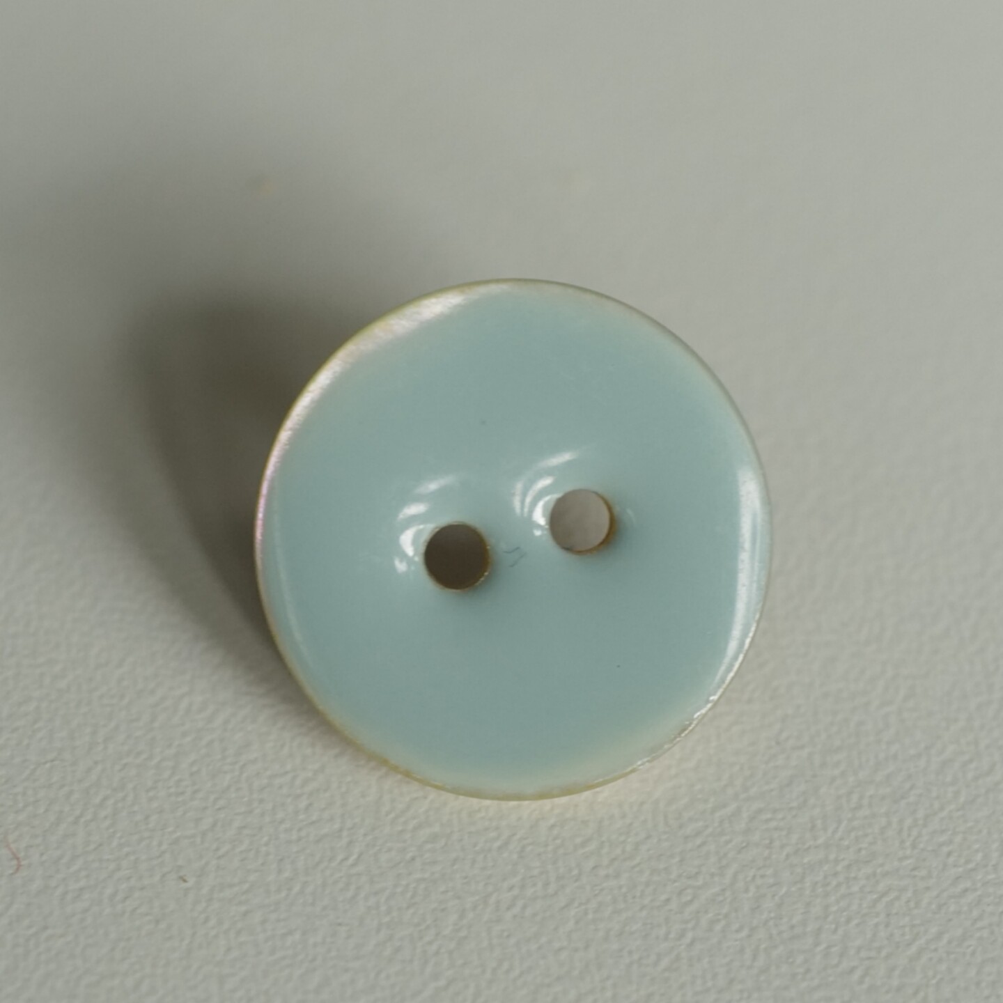 光亮鸭蛋蓝色树脂包裹贝壳纽扣