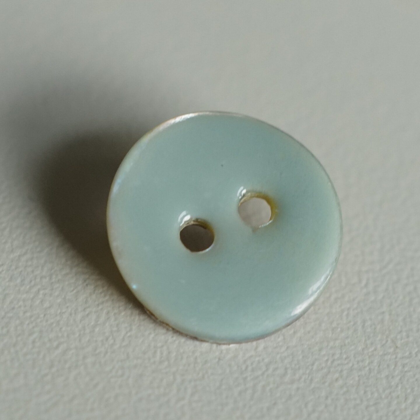 鸭蛋蓝色树脂包裹贝壳纽扣