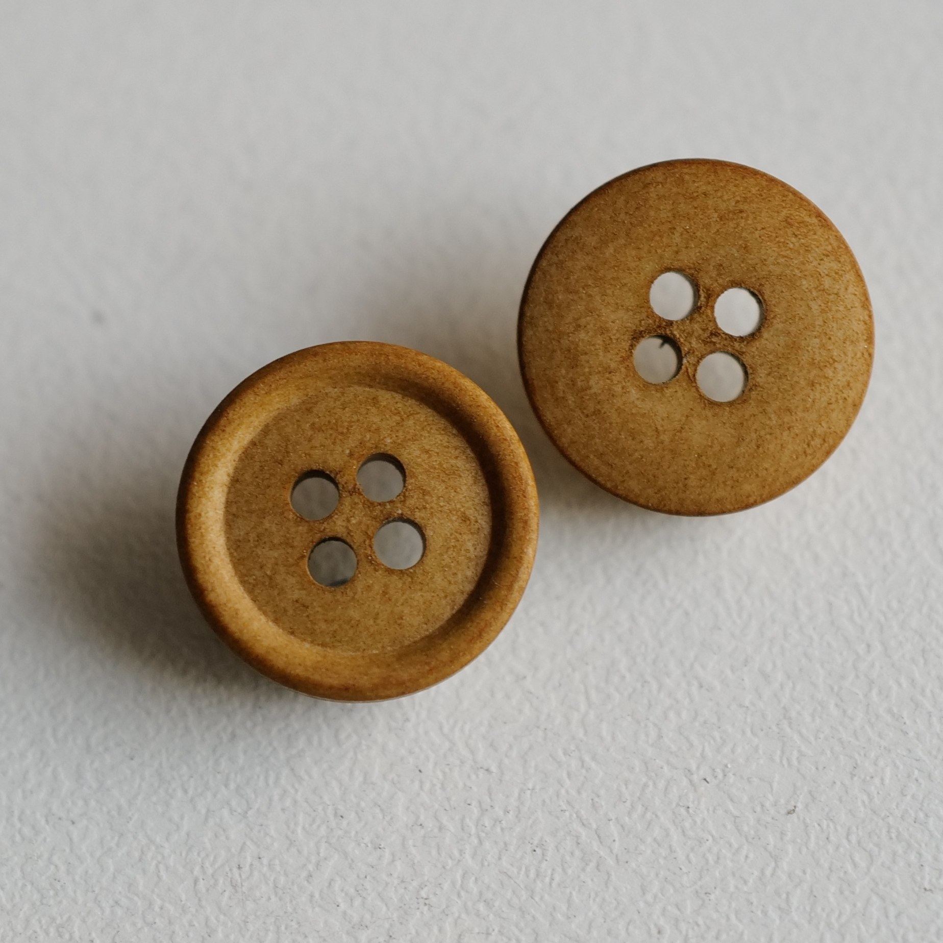 15mm一颗价英国Merchant and mills棉主成分花生酱黄色纽扣