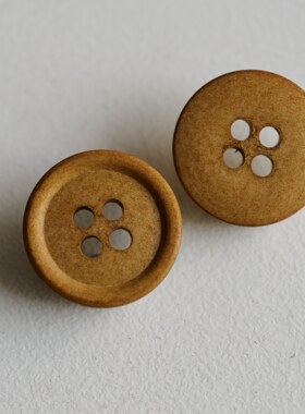 15mm一颗价英国Merchant and mills棉主成分花生酱黄色纽扣