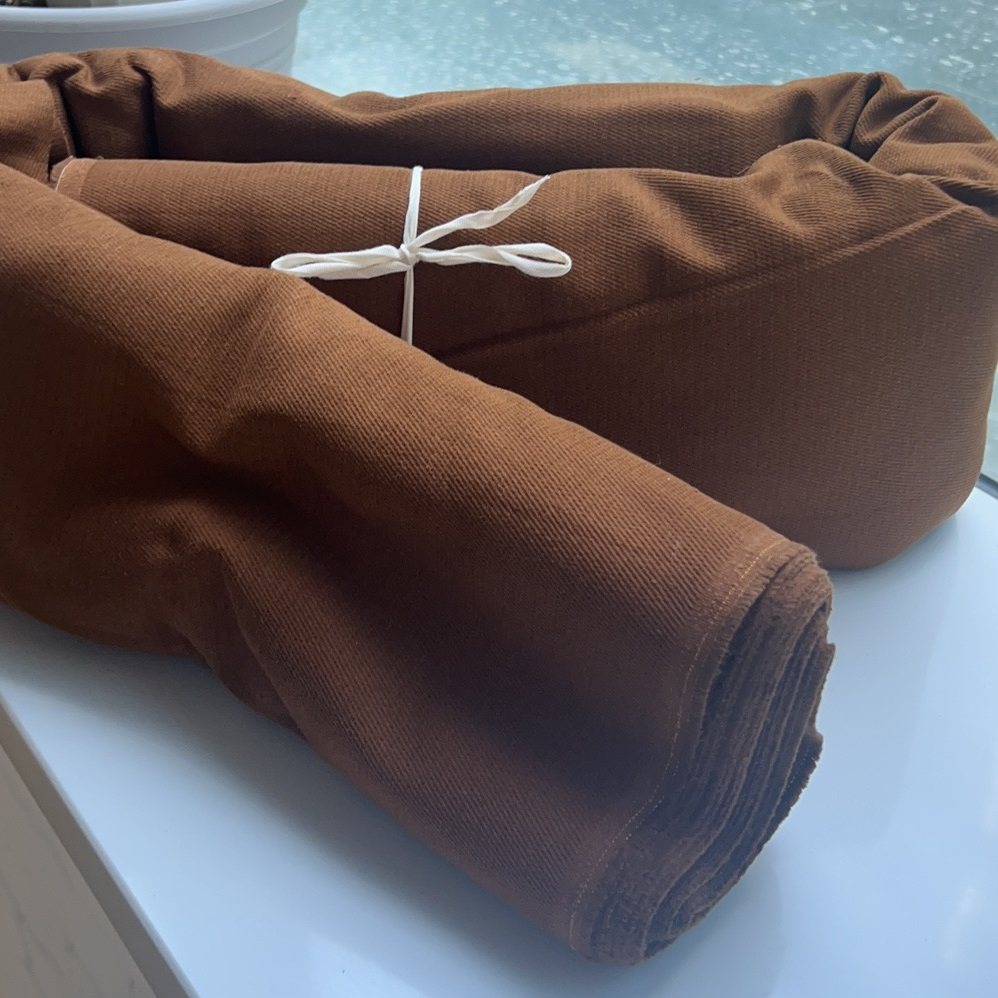 黄棕全棉灯条绒布350gsm