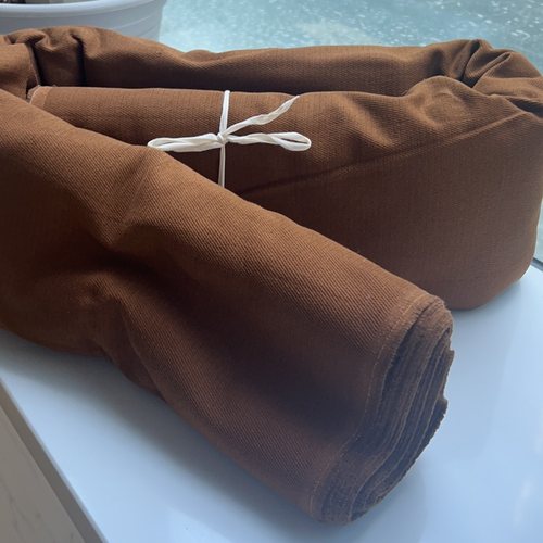 黄棕全棉灯条绒布350gsm