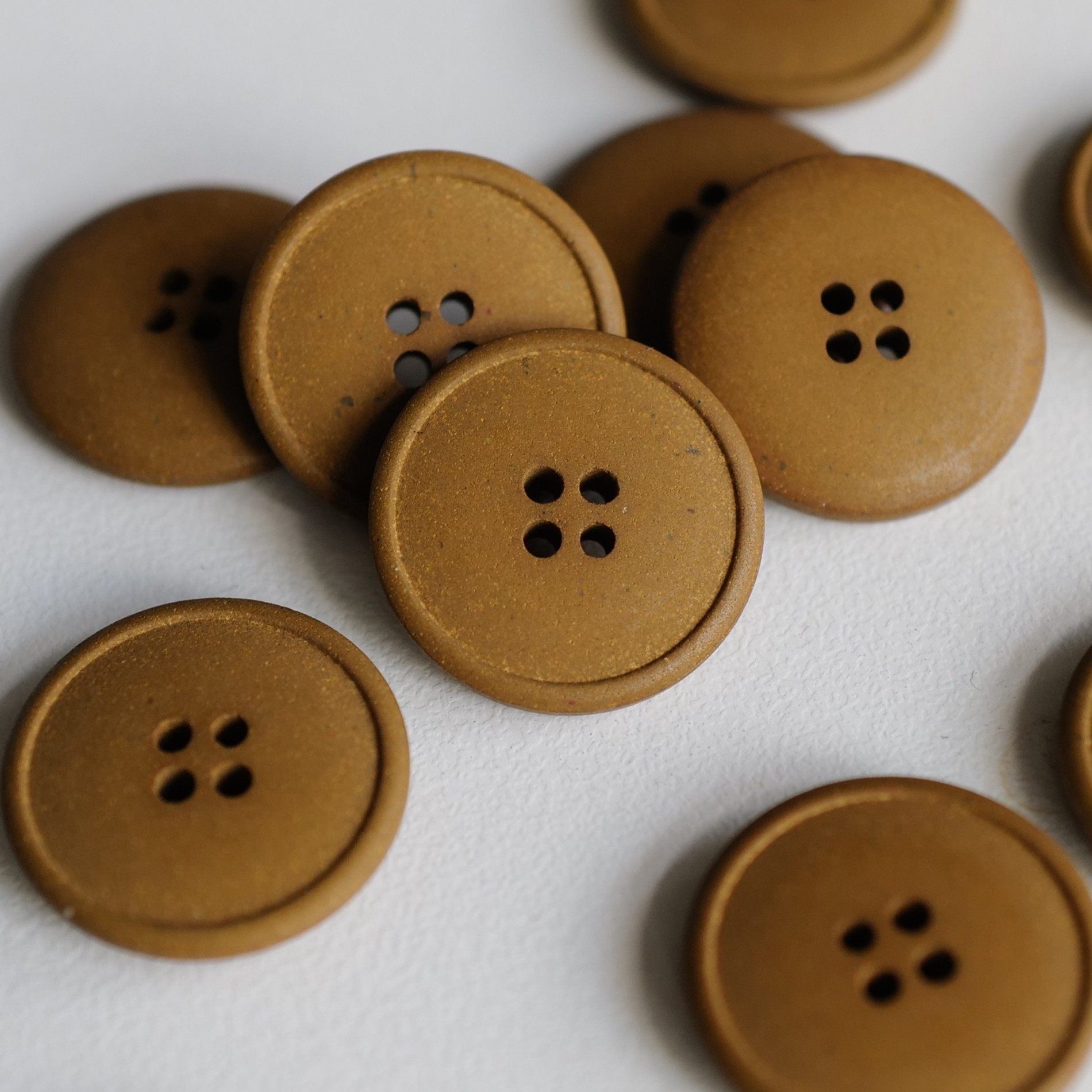 树皮棕色汉麻纤维纽扣