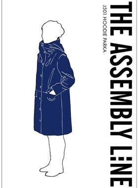 瑞典 Assembley Line 连帽派克风衣纸样 综合尺寸纸样