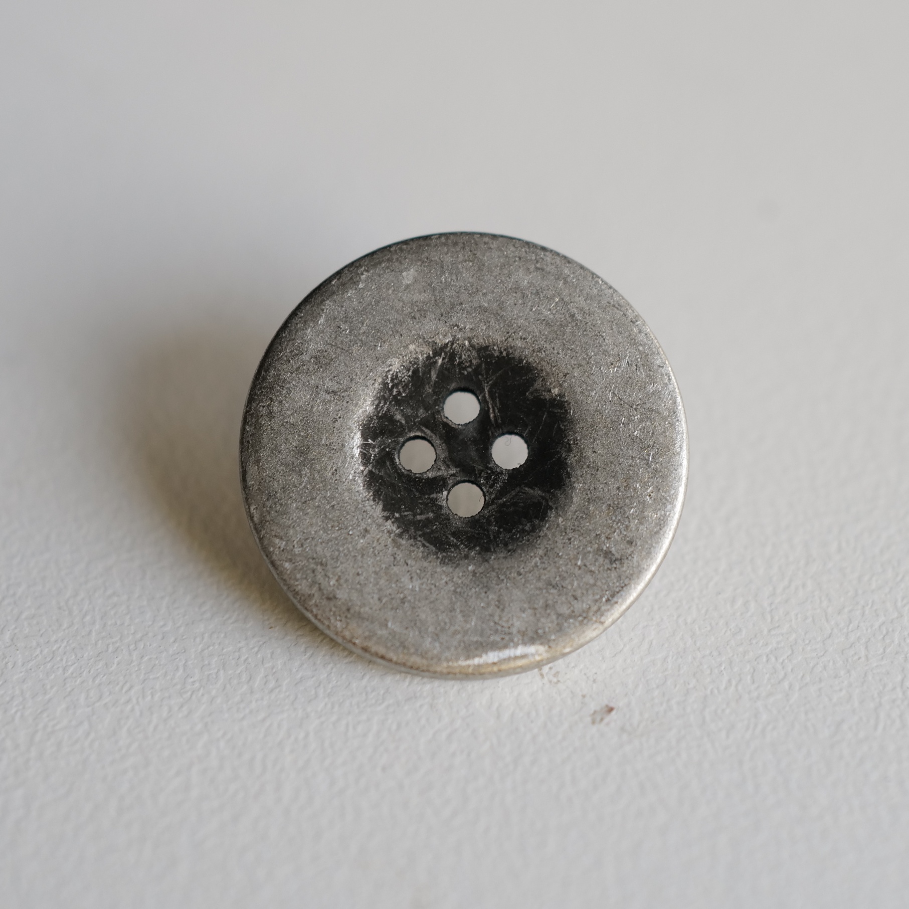 锌色中心微凹金属纽扣