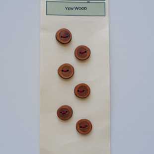 小号E一卡纸6颗价美国Favour Valley纯手工紫杉木纽扣 每颗都不同