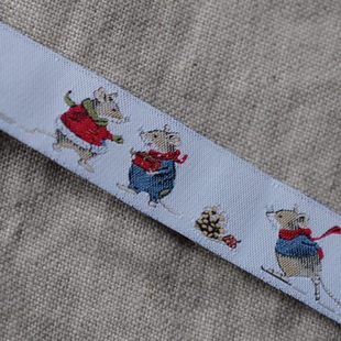 Garden小老鼠溜冰者织带 英国Textile 110cm长15mm宽 价格