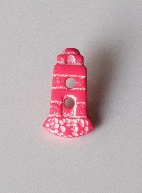 15mm×10mm一颗价英国Textile Garden红色灯塔聚酯纤维材质纽扣