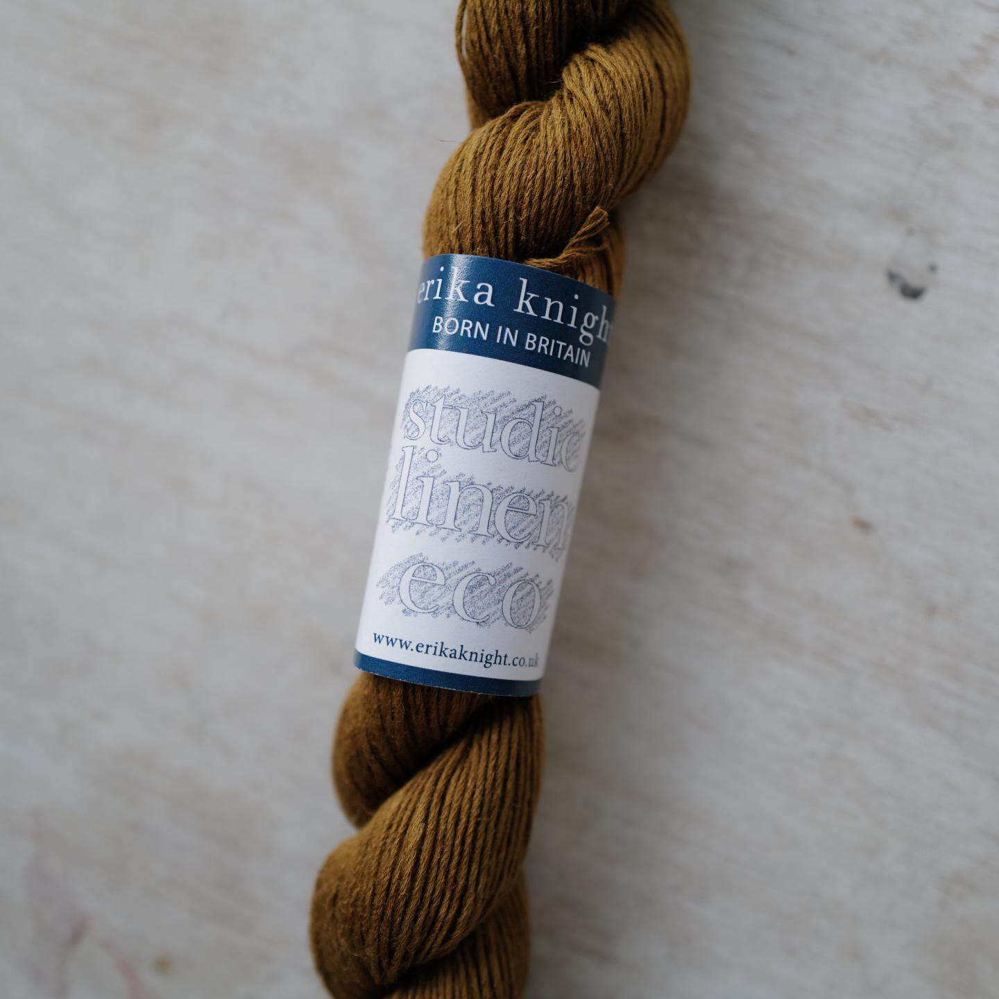 棕黄色 Erika Knight Studio Linen ECO夏季编织工作室环保亚麻线