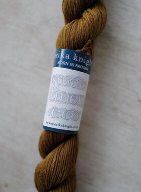 棕黄色 Erika Knight Studio Linen ECO夏季编织工作室环保亚麻线