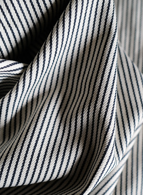 90cm长155cm宽英国Merchant and mills条纹本白山核桃有机牛仔布
