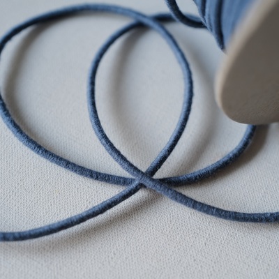 中度蔚蓝色再生棉皮筋3mm粗