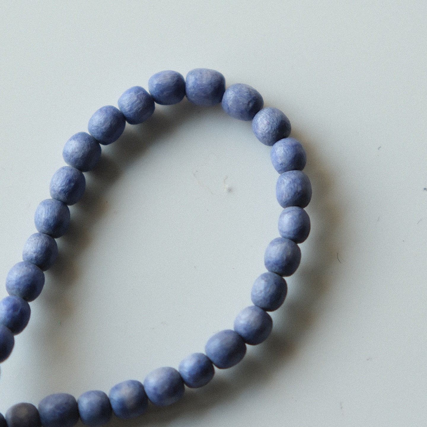 做旧感蓝紫色迷你木质串珠