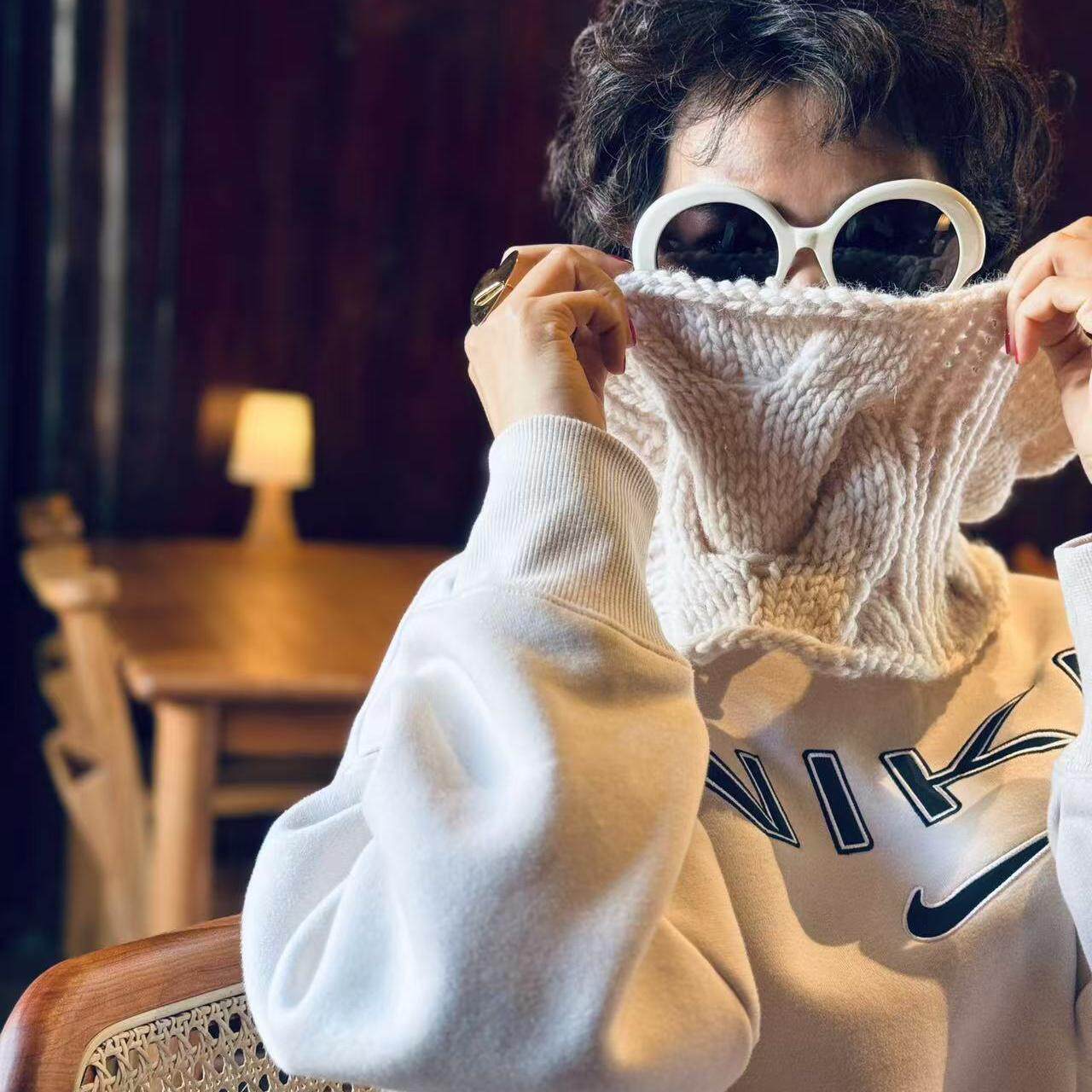 非成品 不含针零基础卫衣搭档大麻花围脖领圈DIY编织材料包