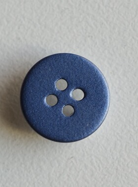 13mm 一颗价英国Textile Garden紫蓝色金属感涂层贝壳纽扣