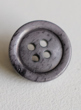 15mm一颗价格英国Textile Garden灰色染色屠宰场动物骨光亮纽扣