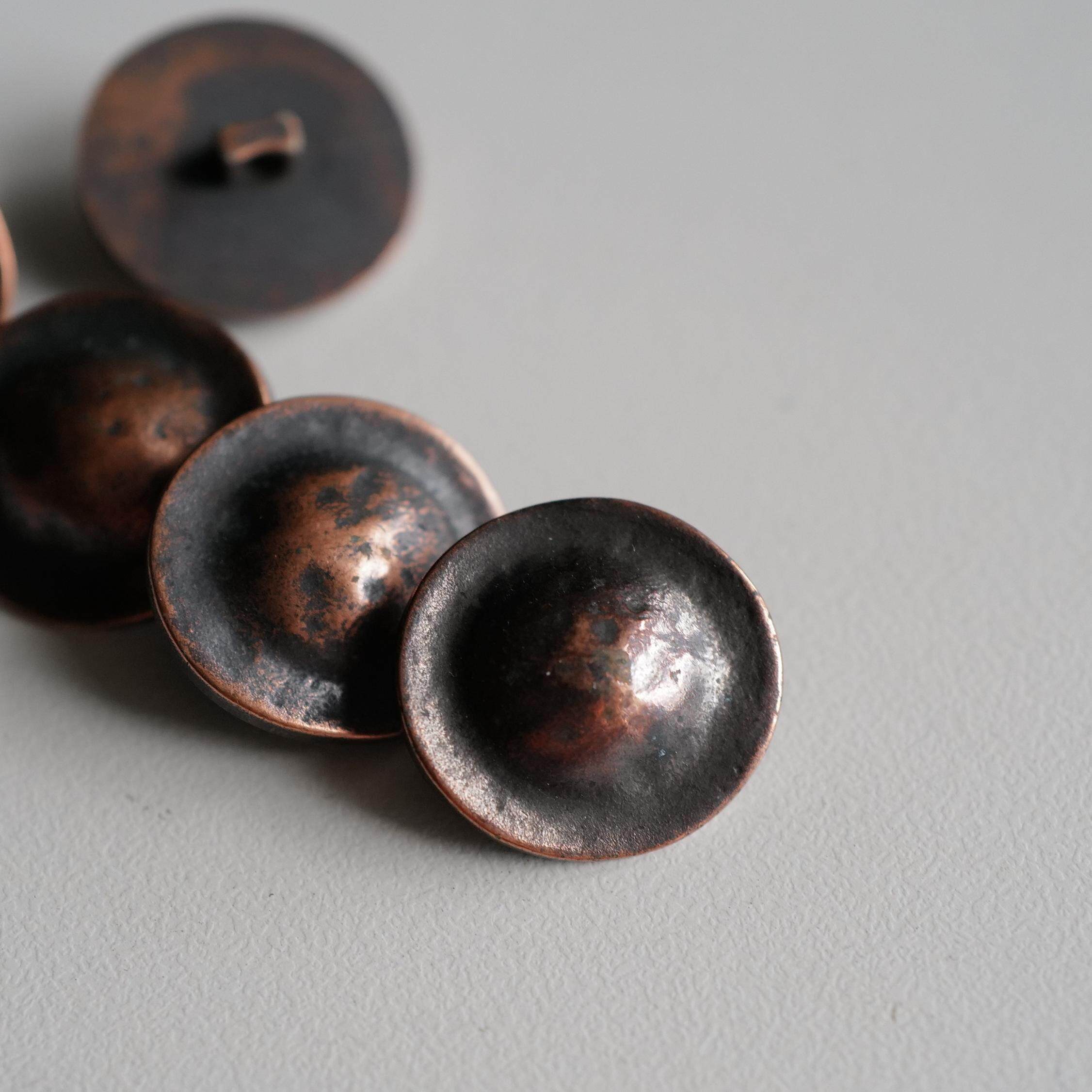 22MM 하나의 가격 영국 섬유 정원 매우 가벼운 오래된 구리 색상 코팅 돔 센터 ABS 버튼