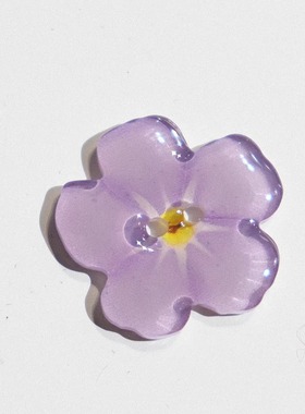 22mm一颗价格德国JIM亚克力材质光亮浅薰衣草紫色木槿花纽扣