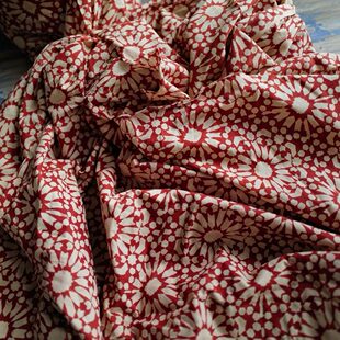 20cm价109cm宽英国Merchant and mills巴格鲁红剪纸印花棉布