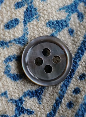 11mm一颗价英国Textile Garden灰色MOP珍珠母简洁百搭贝凸边纽扣