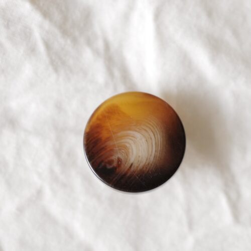 12mm半一颗价英国Textile Garden玳瑁色光滑光亮平顶简洁优雅纽扣