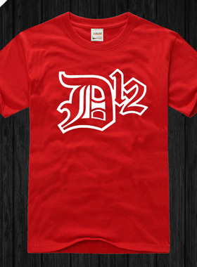 Rap God摇滚嘻哈唱说eminem阿姆纯棉t恤宽松圆领短袖男红色文化衫