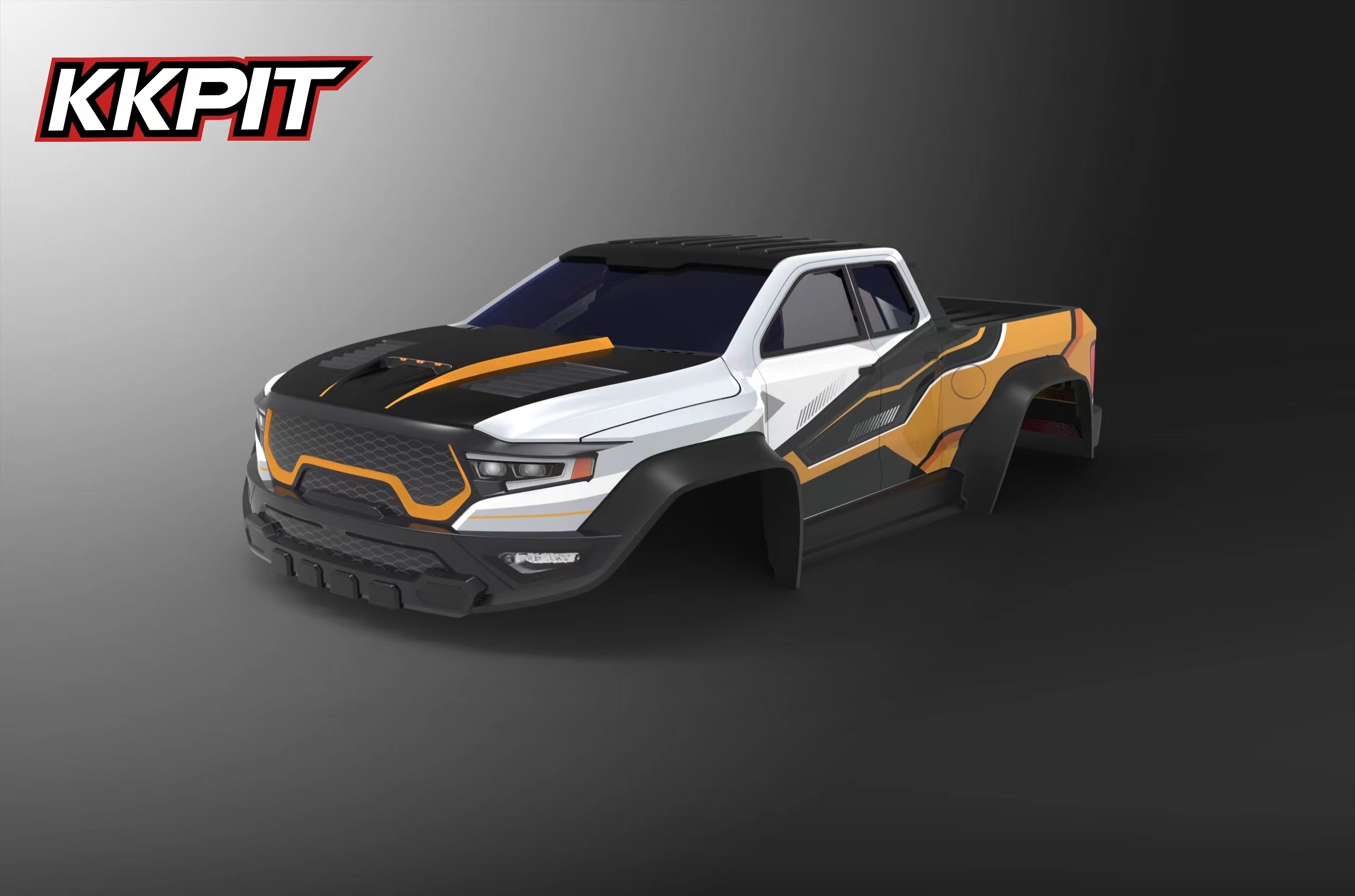 KKPIT-1:10 티라노사우루스 자동차 쉘에 적합한 짧은 카드 PC1.5 휠베이스 330MM 11506P