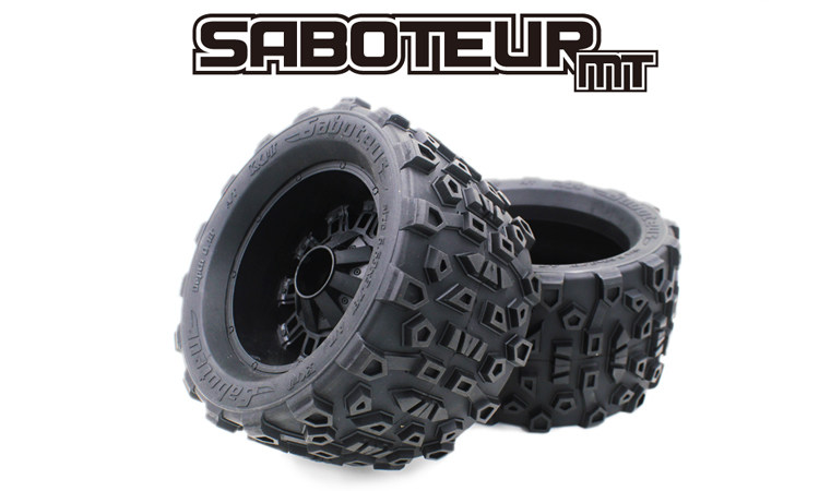 [KKPIT 공식] 1|8 빅풋 타이어 전지형 대형 스터드 타이어[허브 스폰지 포함 차량당 4개]