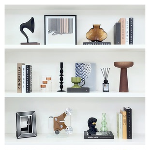 样板房现代简约轻奢装 饰摆件客厅玄关书架桌面高级感工艺品ZH3935