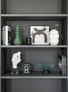 简约现代样板间书柜软装饰品摆件