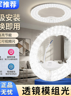 LED吸顶灯替换灯芯圆形改造灯板改装光源环形灯管灯条家用灯盘