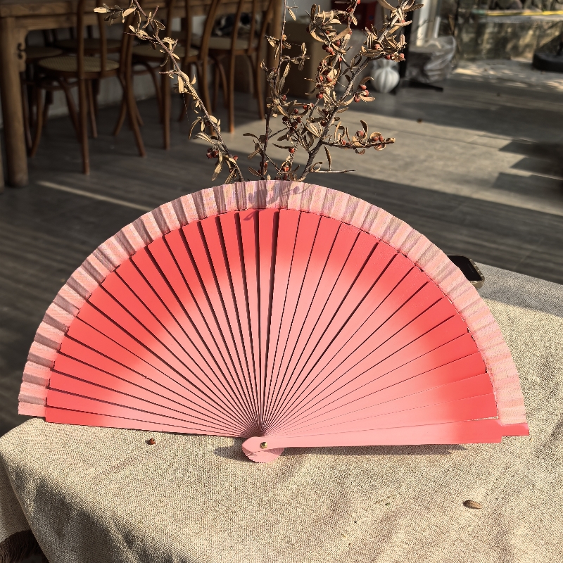 爵士舞蹈7寸折扇烤漆木质
