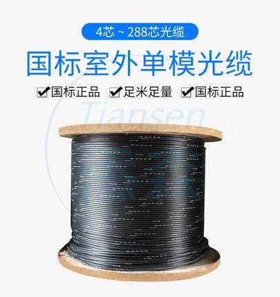 4芯 室外国标光纤 光缆GYXTW-4B1 国标线缆
