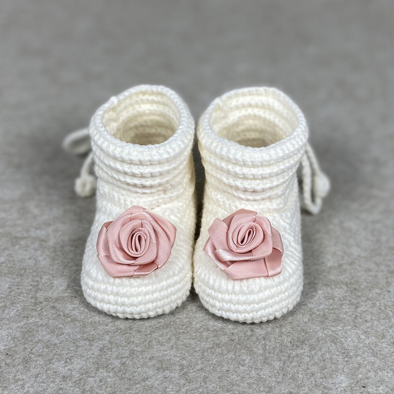 婴儿毛线鞋编织手工宝宝鞋成品0-12个月新生婴儿鞋子春秋男女鞋袜