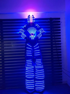 异形发光高跷服演出服发光高跷服创意发光服装表演道具