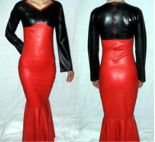 长礼服 乳胶礼服裙 晚礼服 优雅高贵订做 Latex 免邮 纯天然乳胶衣