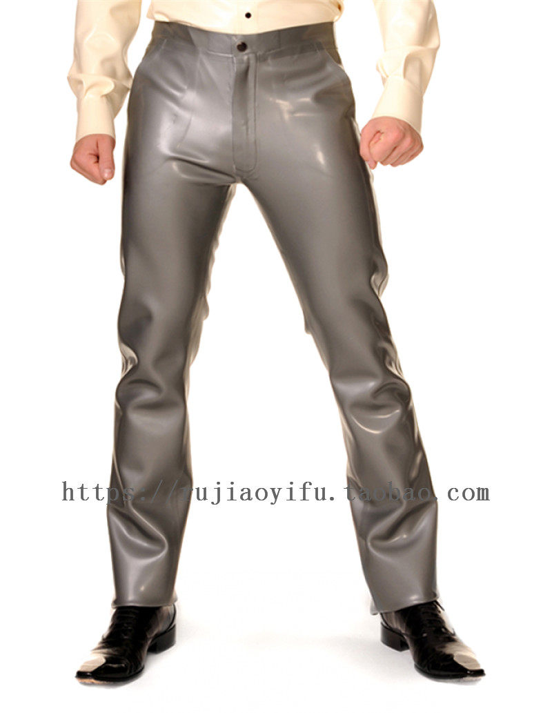 Latex trousers 纯天然乳胶衣男士裤长裤子银色手工定做在类目 男装, 休闲裤中 - 来自Buy2taobao.com提供专业的淘宝代购服务