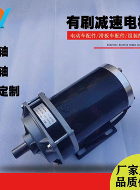 24V36V48V500W减速电机有刷永磁直流电动机定做喂料车发电机